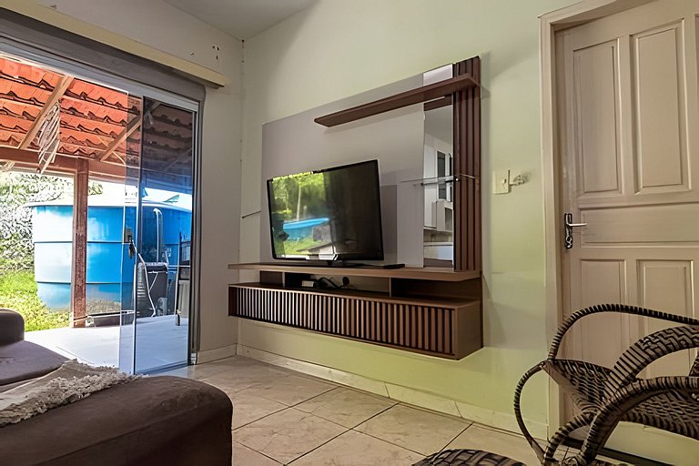 Linda Casa na praia do Ervino para 8 pessoas