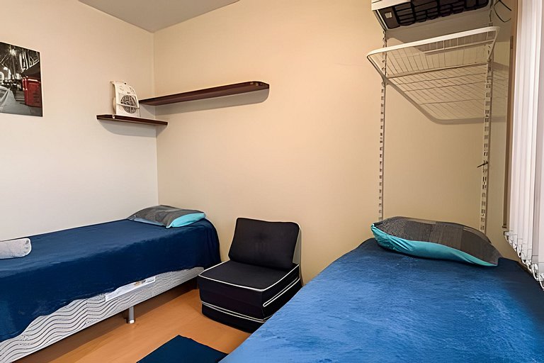 Casa c/ampla cozinha e 3 quartos p/ate 7 pessoas